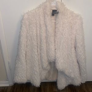WINDSOR IVORY FAUX FUR COAT